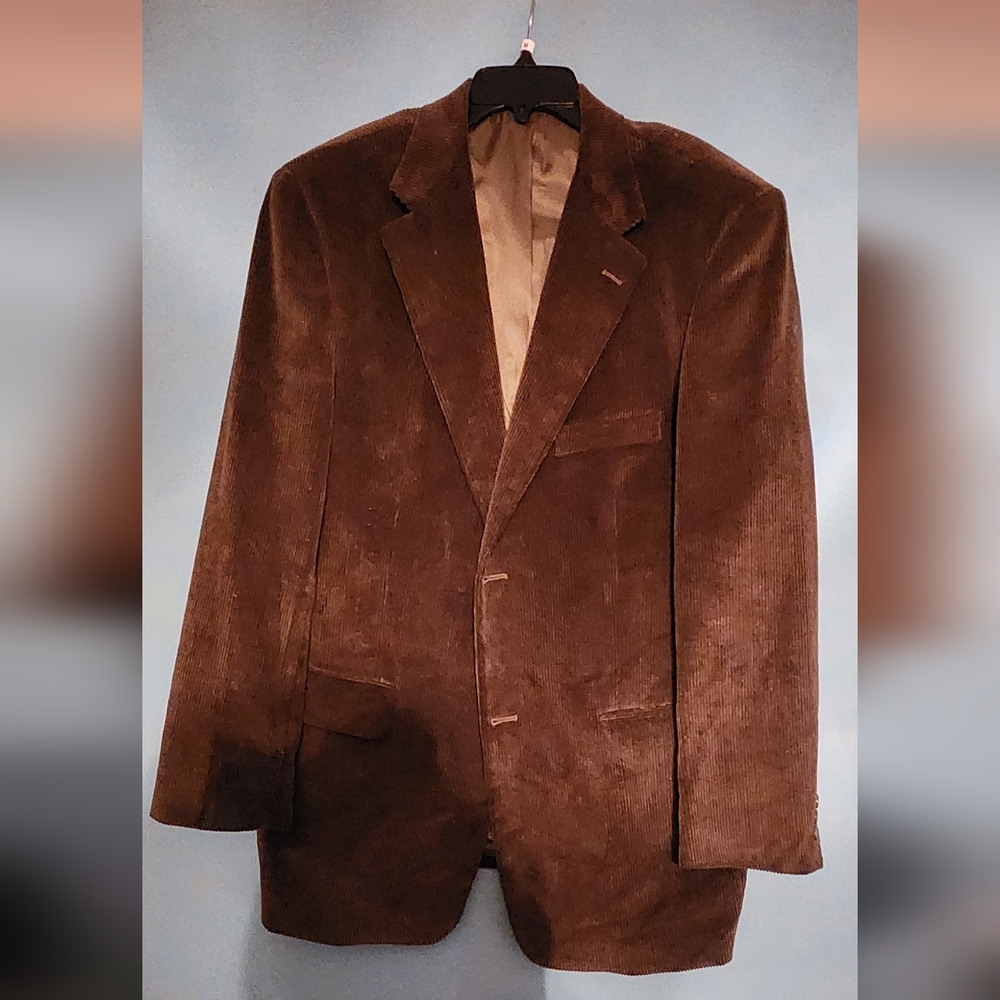 VINTAGE Cordovan & Grey LTD Sport Coat Brown Corduroy 42 R